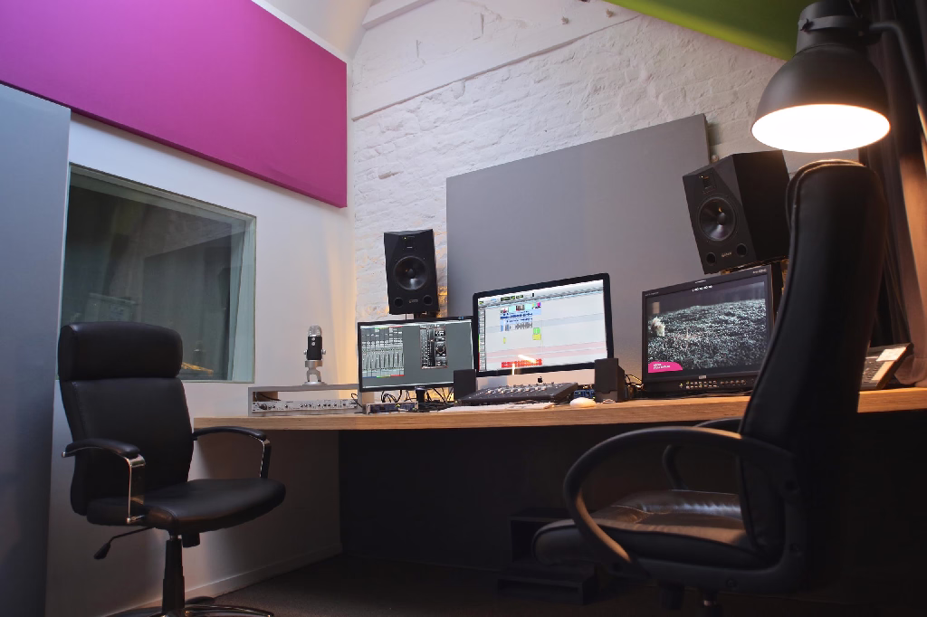 cellule son studio post-production Bruxelles ADN Studio